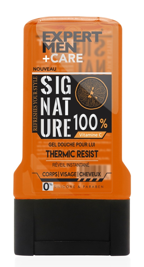 Gel Douche Expert Men 300Ml Corps Visage Cheveux Thermic Resist 100% Vitamine C