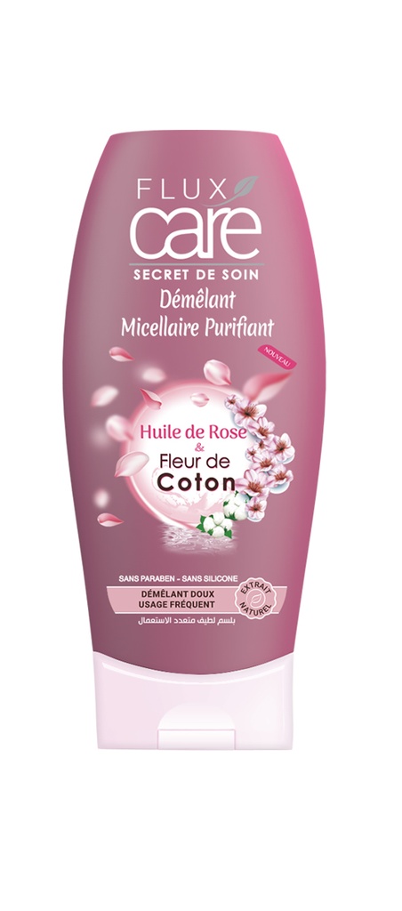 Apres Shampooing Flux Care Rose Micellaire 250 Ml Sans Sulfat