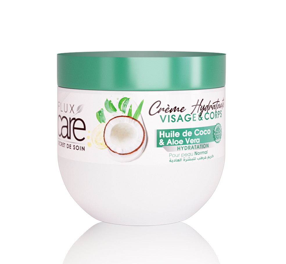 Creme Hydratante Corps Flux Care Huile De Coco & Aloe Vera 370 Ml