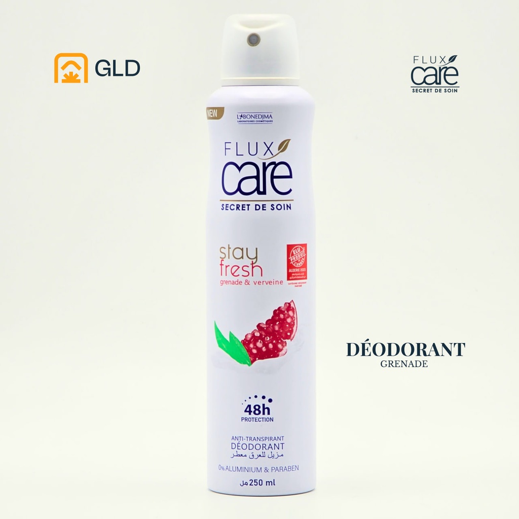 Deodorant Flux Care Stay Fresh Grenade & Verveine 250 Ml