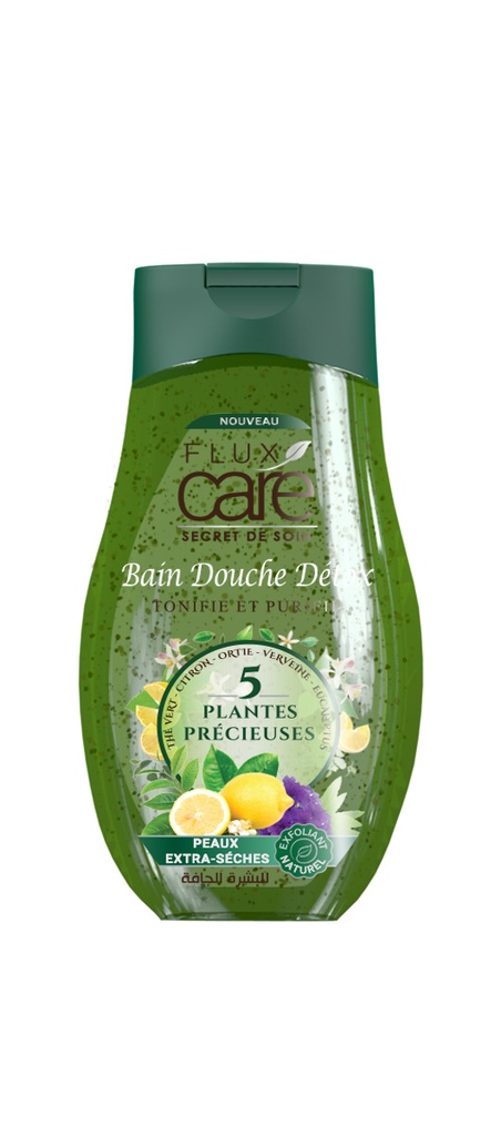 Gel Douche Flux Care 5 Plantes Vert 245 Ml