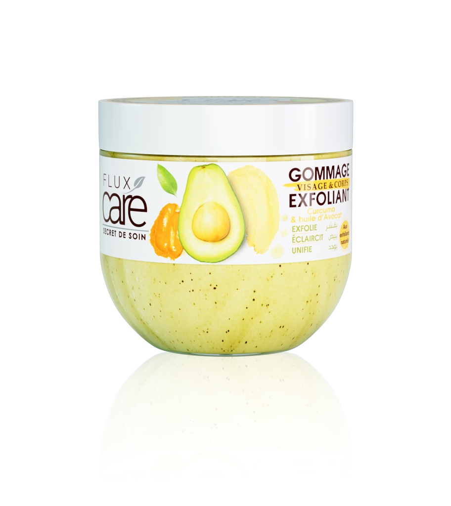 Gommage Exfoliant Visage Et Corps Flux Care Curcuma Et Huile D’Avocat 370 Ml