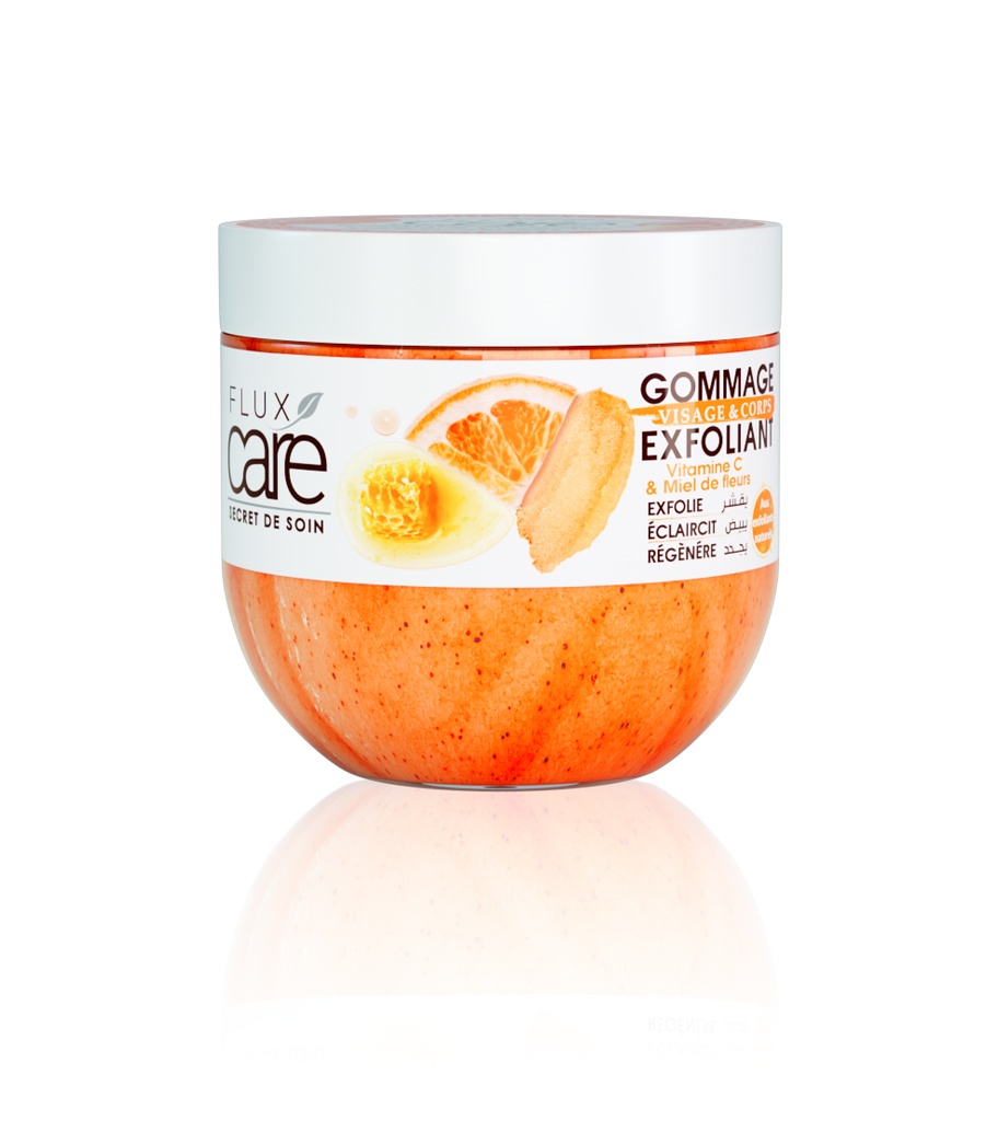 Gommage Exfoliant Visage Et Corps Flux Care Vitamine C Et Miel De Fleur 370 Ml