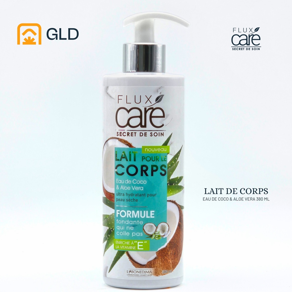 Lait Pour Le Corps 380 Ml FLUX Eau De Coco Et Aleo Vera A La Vitamine E