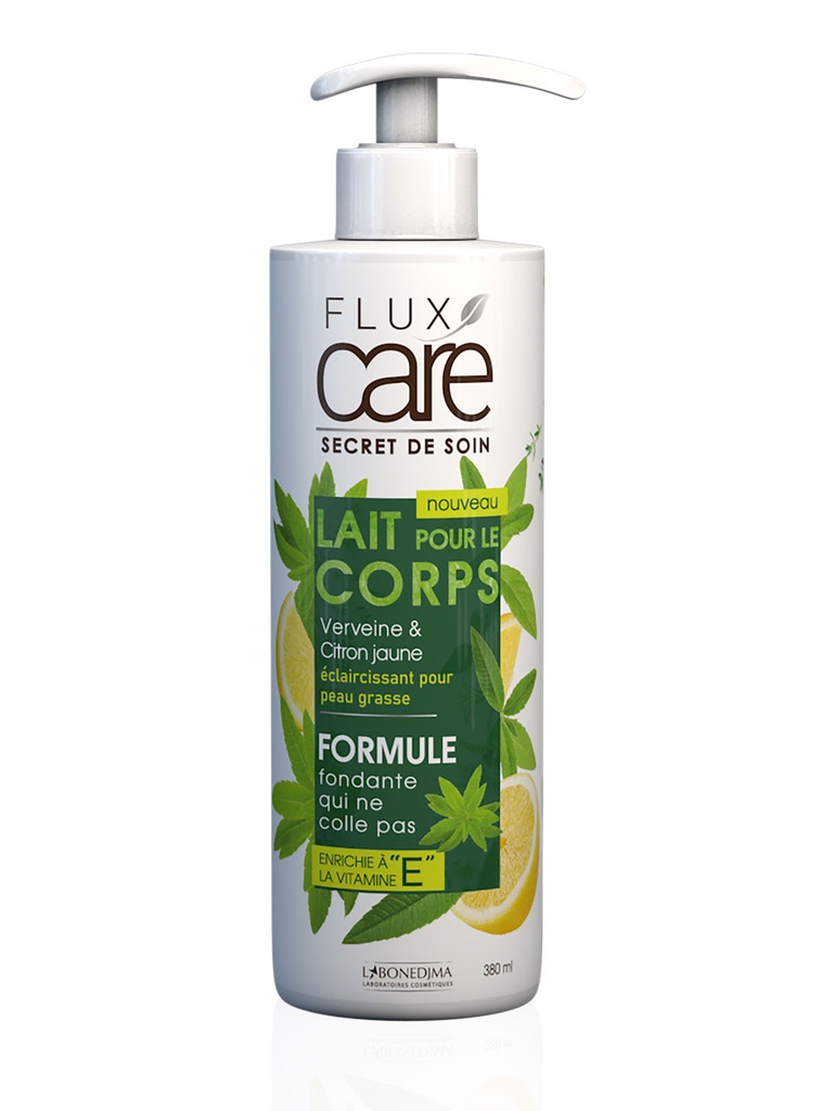 Lait Pour Le Corps 380 Ml FLUX Verveine Et Citron Jaune A La Vitamine E