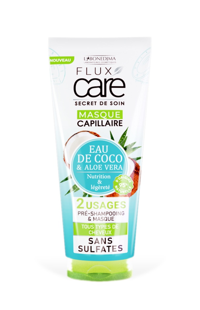 Masque Capillaire Flux Care Eau De Coco Et Aloe Vera Tube 200 Ml
