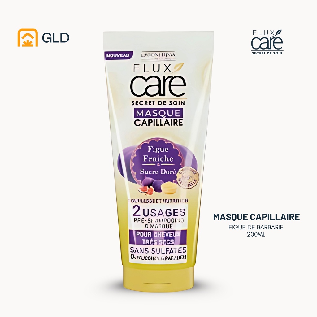Masque Capillaire Flux Care Figue Orientale Et Sucre Dore 200 Ml