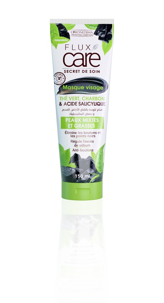 Masque Visage Flux Care Charbon Et The Vert 150 Ml