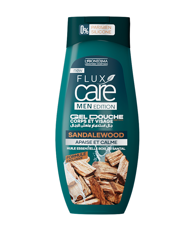 Gel Douche Flux Care Men Sandalwood 265 Ml