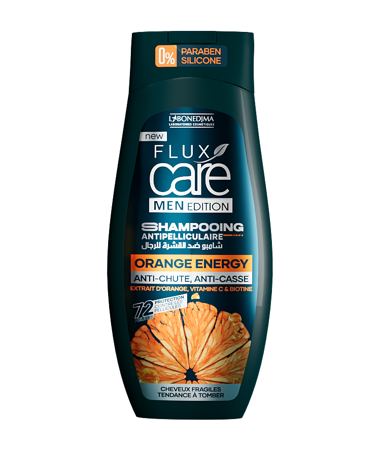 Shampooing Flux Care Men Anti Pelliculaire Orange Energy 265 Ml