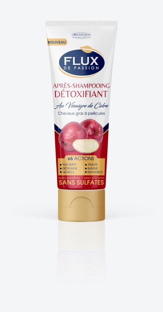 Apres Shampooing Flux 250 Ml Tube X6 Actions Vinaigre De Cidre