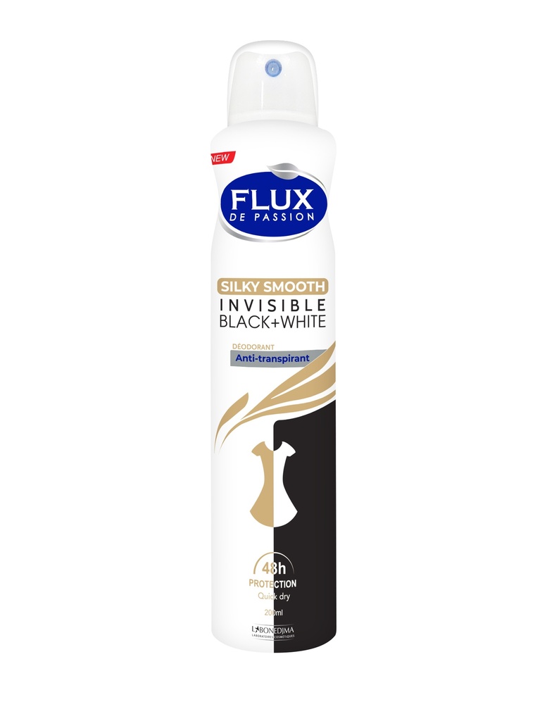 Deodorant Flux Femme Black & White Invisible Silky Smooth 200 Ml