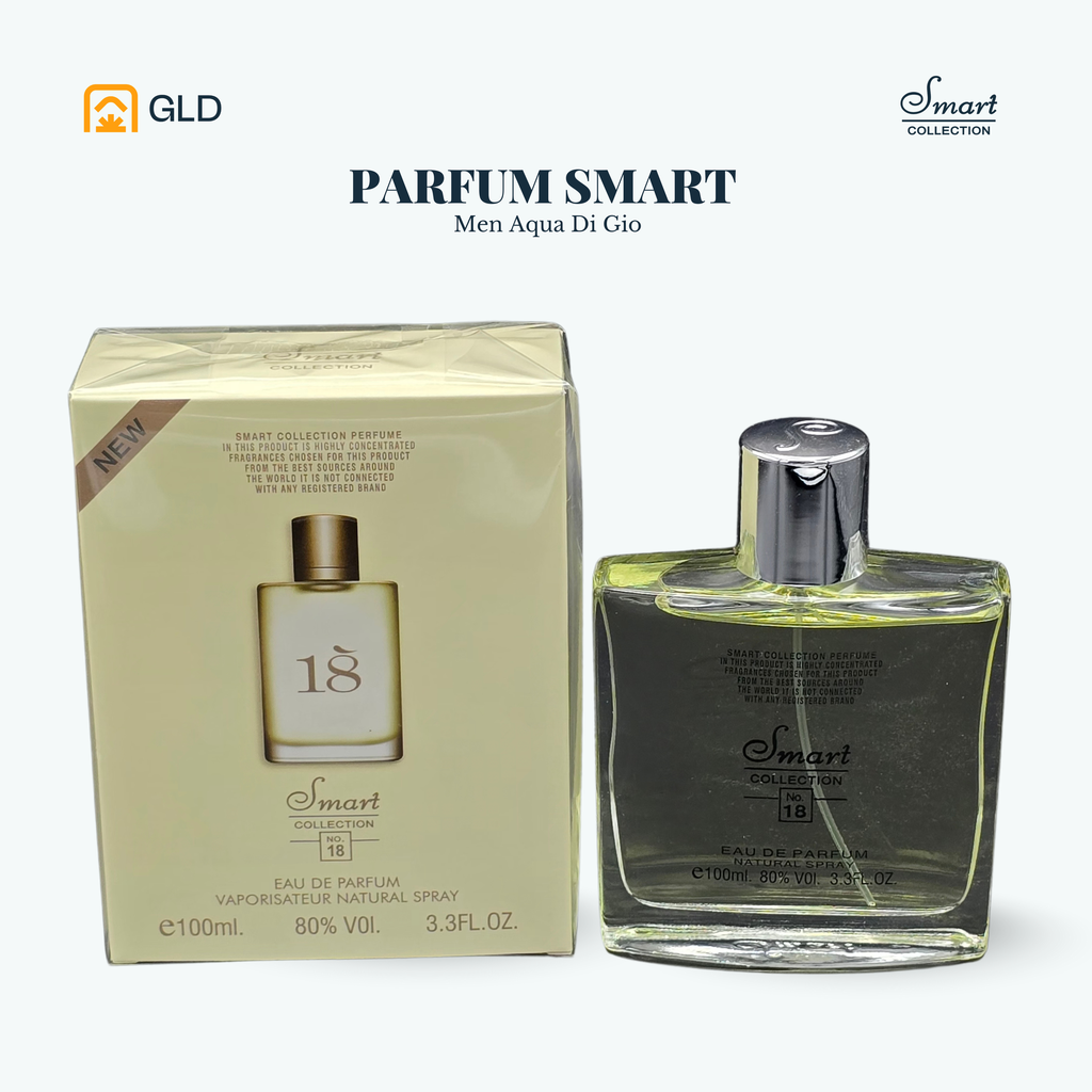 Eau De toilette Smart Collection Men N°18 Aqua Di Gio100 Ml