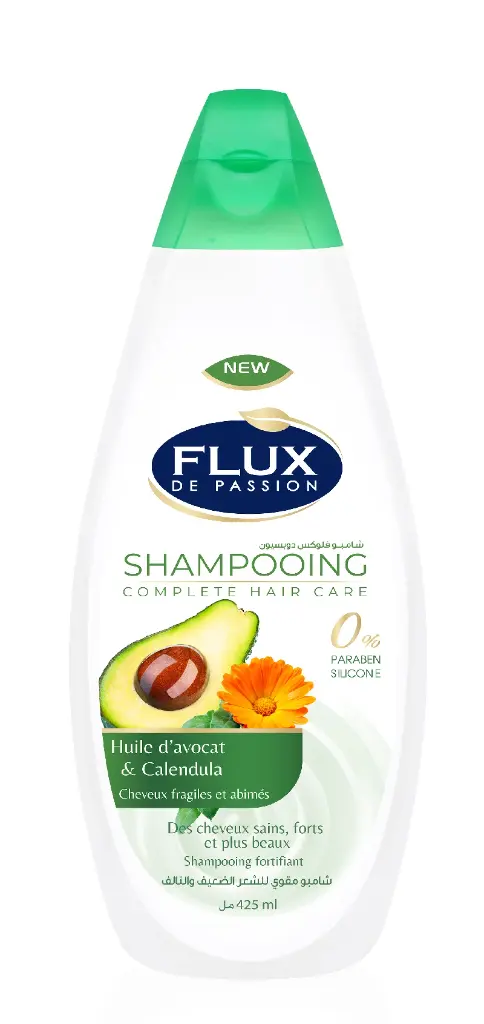 Shampooing Flux 425 Ml Huile D'Avocat & Calendula New