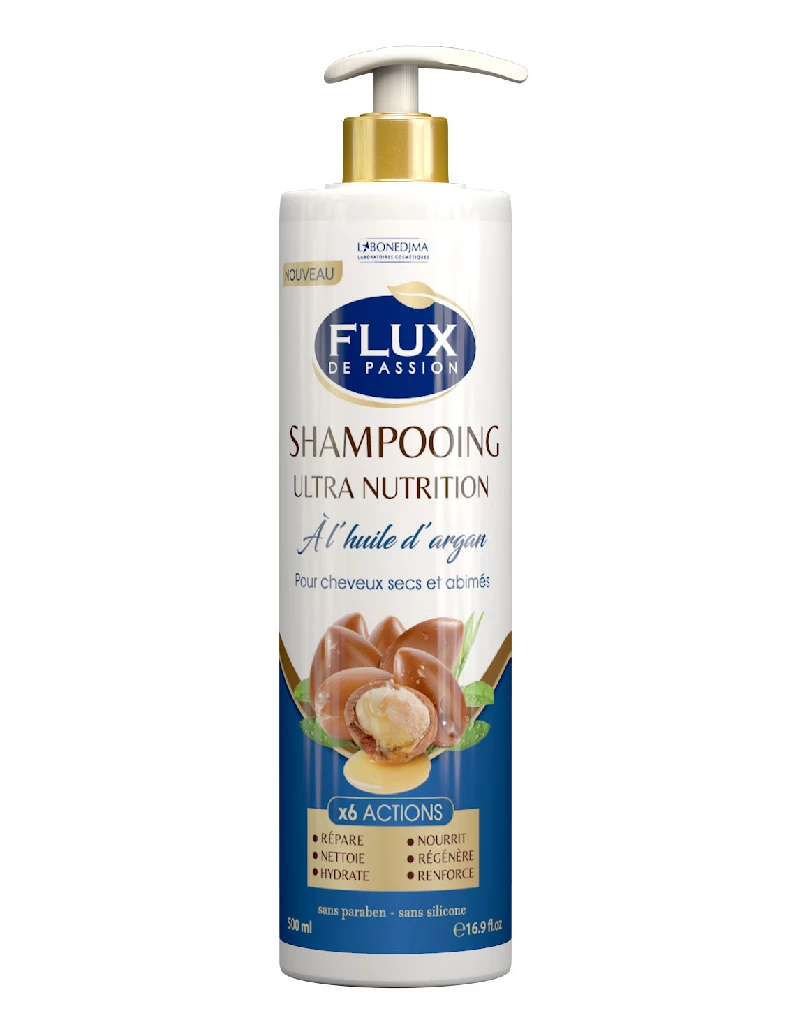 Shampooing Flux 500 Ml  X6 Actions Huile D Argan