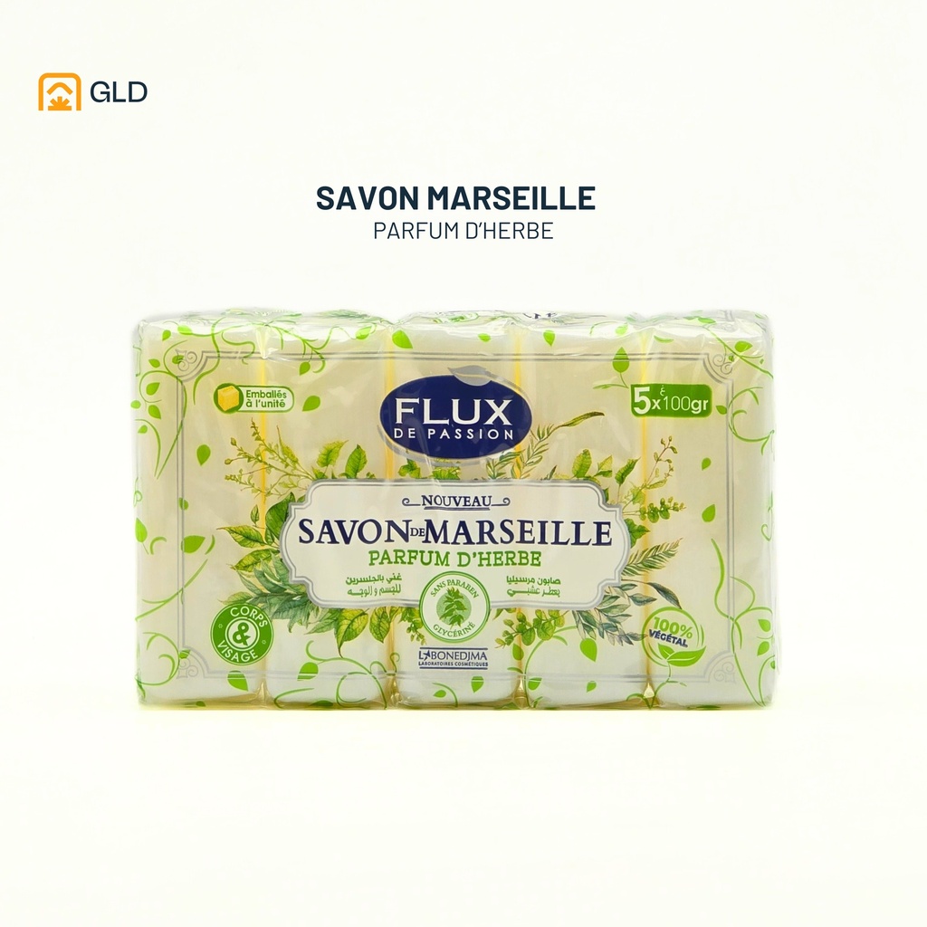 Savon De Marseille Flux Herbe 100 Gr Pack 5Ps