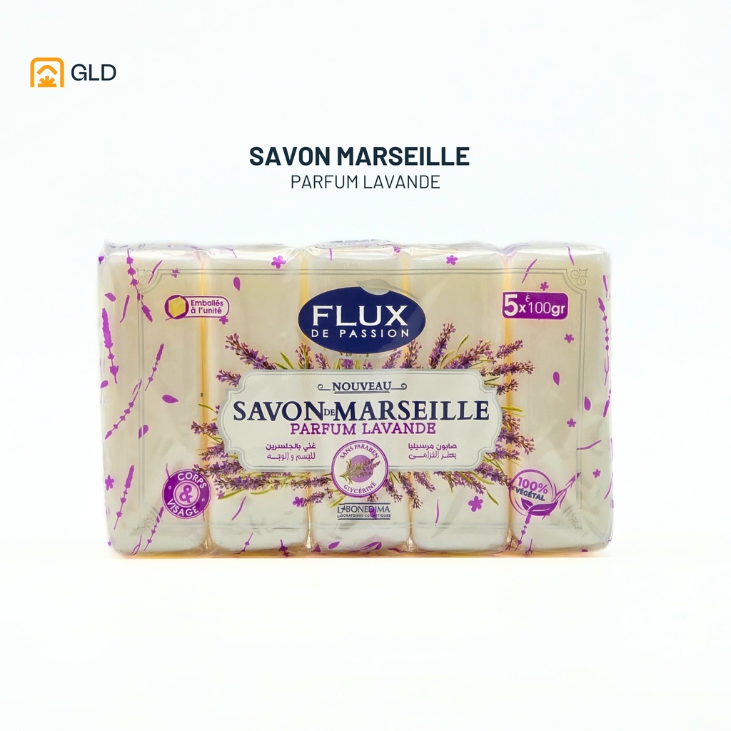 Savon De Marseille Flux Lavande 100 Gr Pack 5Ps