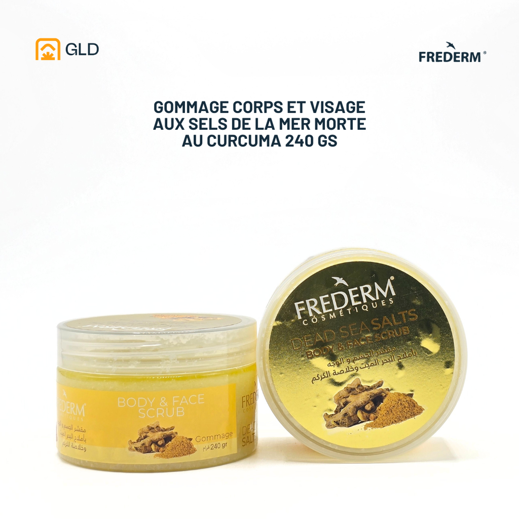 Gommage Corps Et Visage Frederm Aux Sels De La Mer Morte Au Curcuma 240 Gr