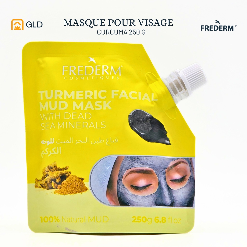 Masque Visage À La Boue De La Mer Morte Au Curcuma 250 Gr