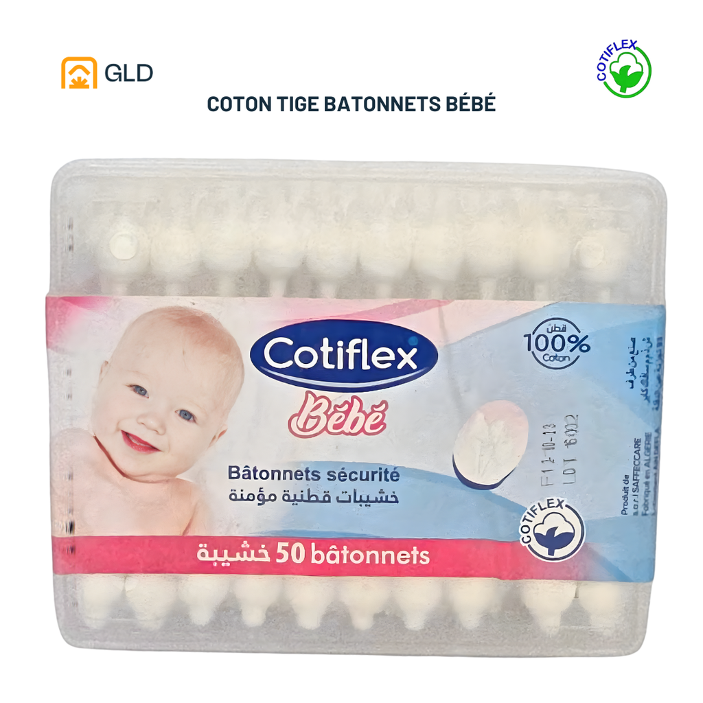 Coton Tige Bébé Cotiflex 50 Batonnets