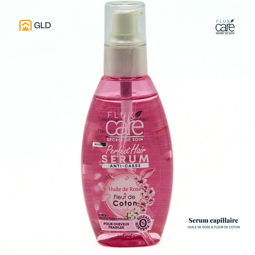 Serum Capillaire Flux Care Huile De Rose Et Fleur De Coton 120 ml