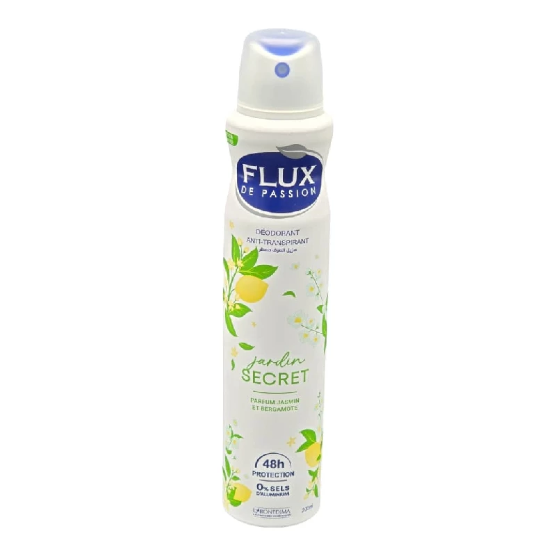 Deodorant Flux De Passion Jardin Secret Jasmin Et Bergamote 200 Ml