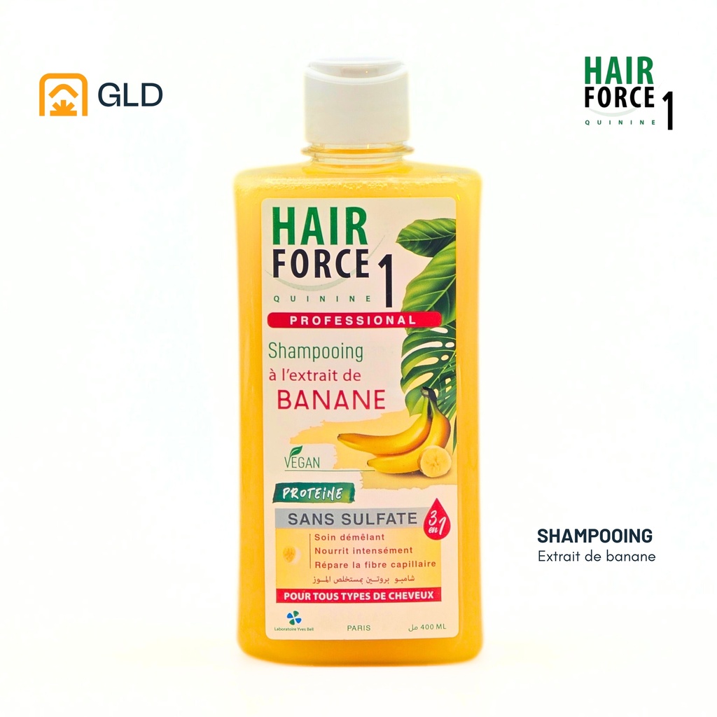 Shampooing Hair Force 1 A L'Extrait De Banane 400 Ml