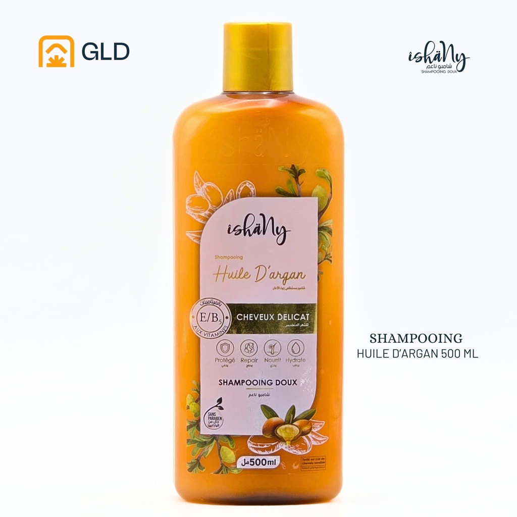 Shampooing Ishany Huile D'Argan pour Cheveux Délicats