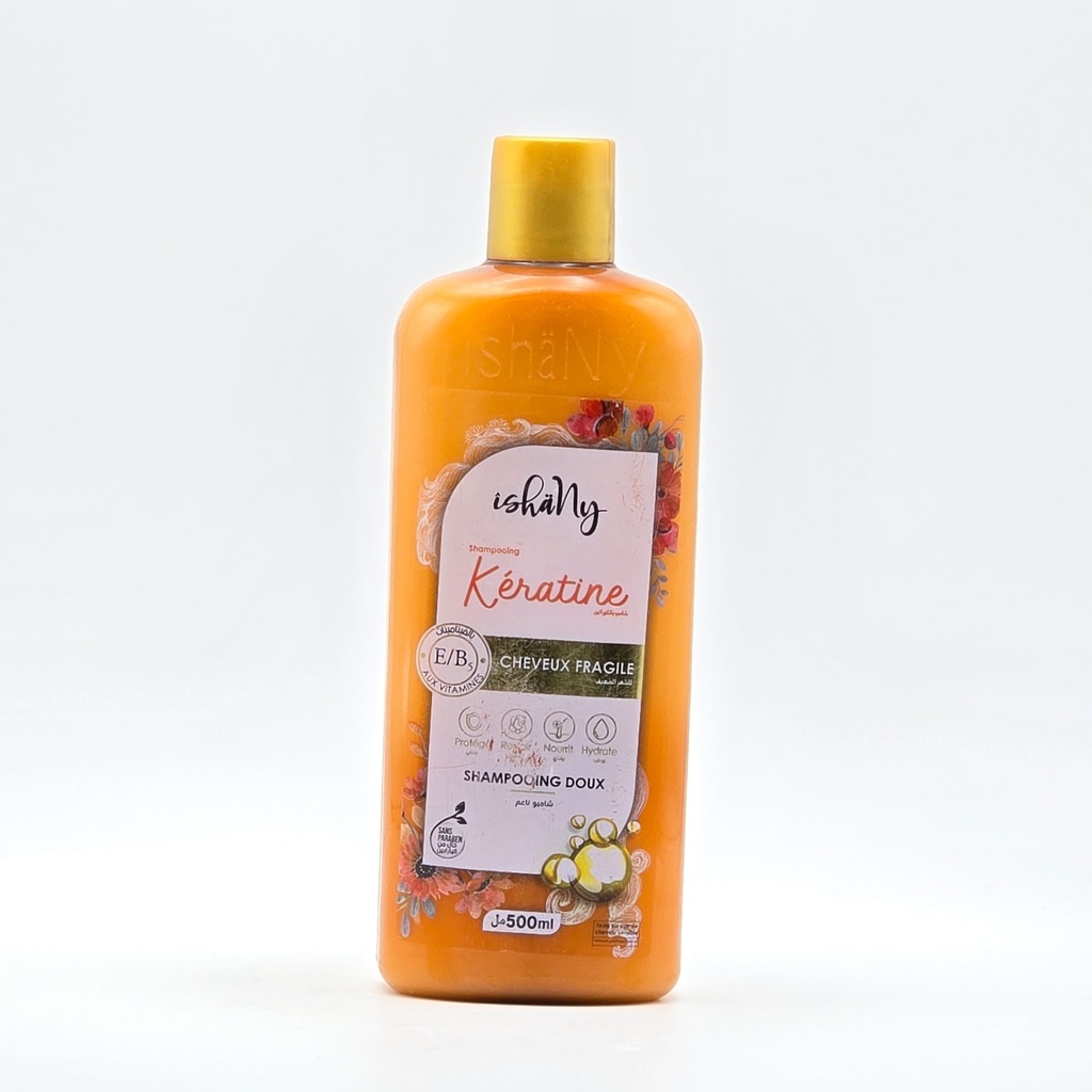 Shampooing Ishany Keratine pour Cheveux Fragiles
