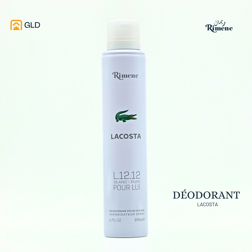 Deodorant Rimene Lacosta Blanc Pur Homme Standard 200 Ml