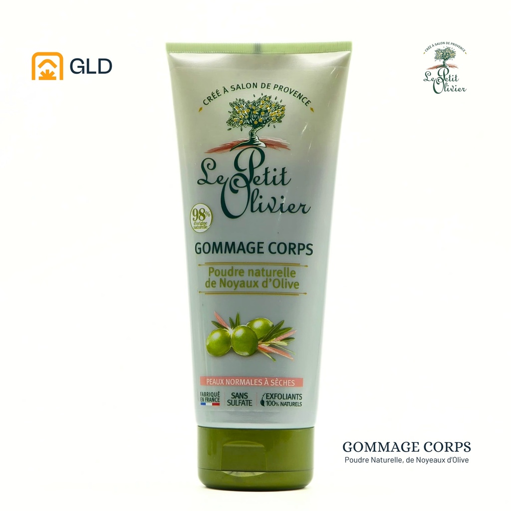 Gommage Corps Le Petit Olivier Poudre Naturelle De Noyaux d'Olive 200 Ml