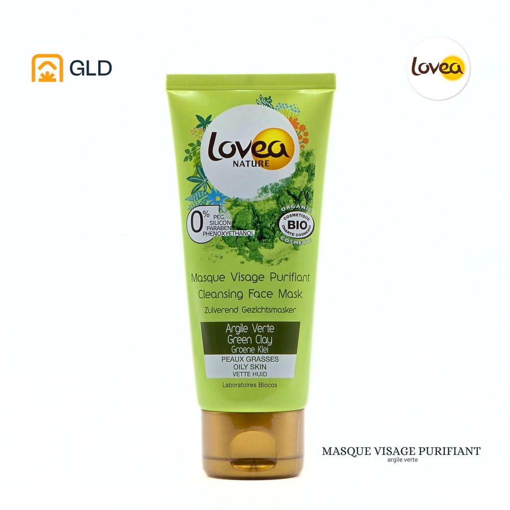 Masque Visage Purifiant Lovea Argile Verte 75 Ml