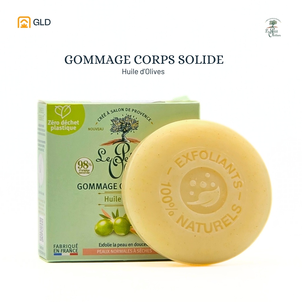 Gommage Corps Solide Le Petit Olivier Huile D'Olive 
