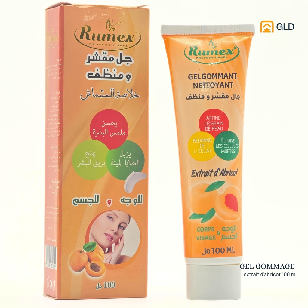 Gel Gommage Nettoyant Extrait d'Abricot 100 Ml 