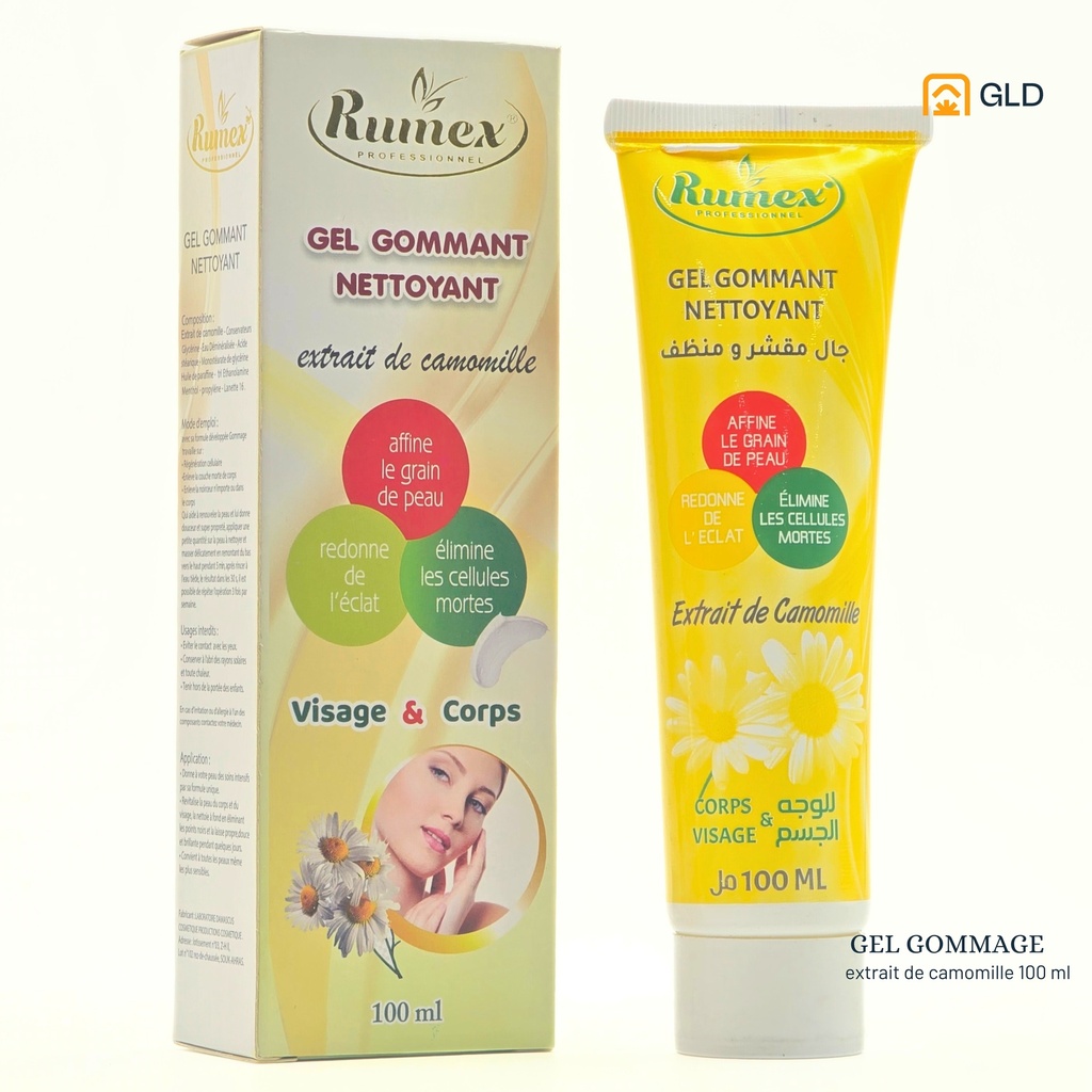 Gel Gommage Nettoyant Extrait de Camomille 100 Ml 