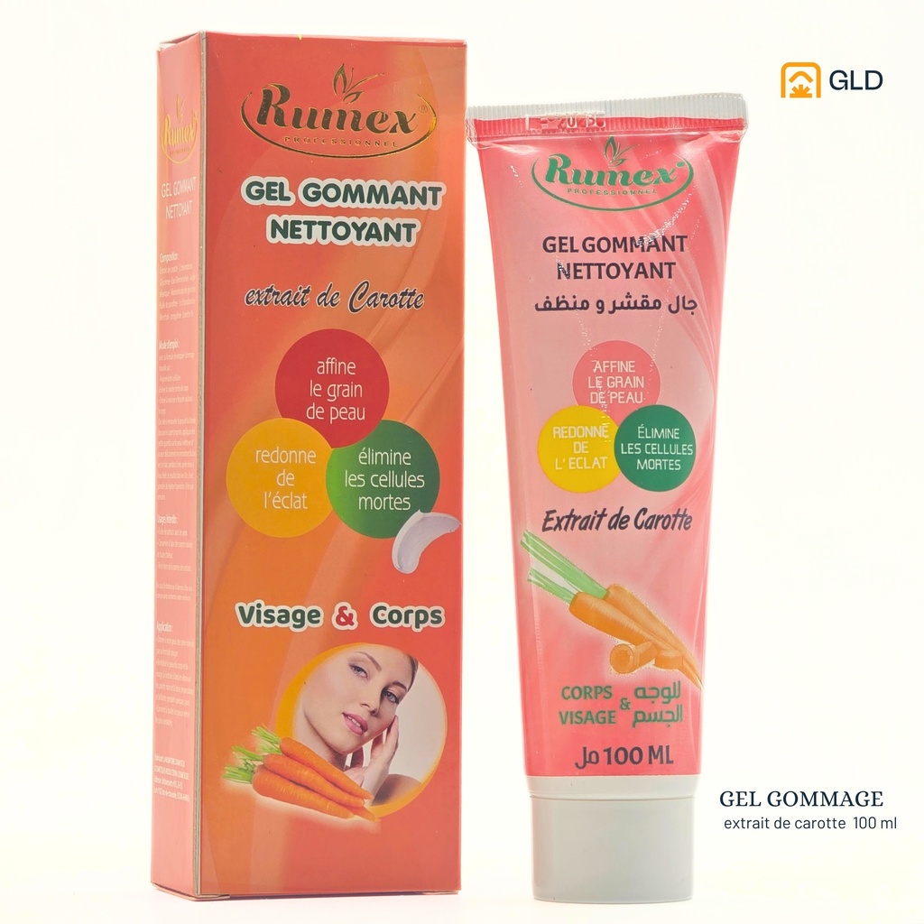 Gel Gommage Nettoyant Extrait de Carotte 100 Ml