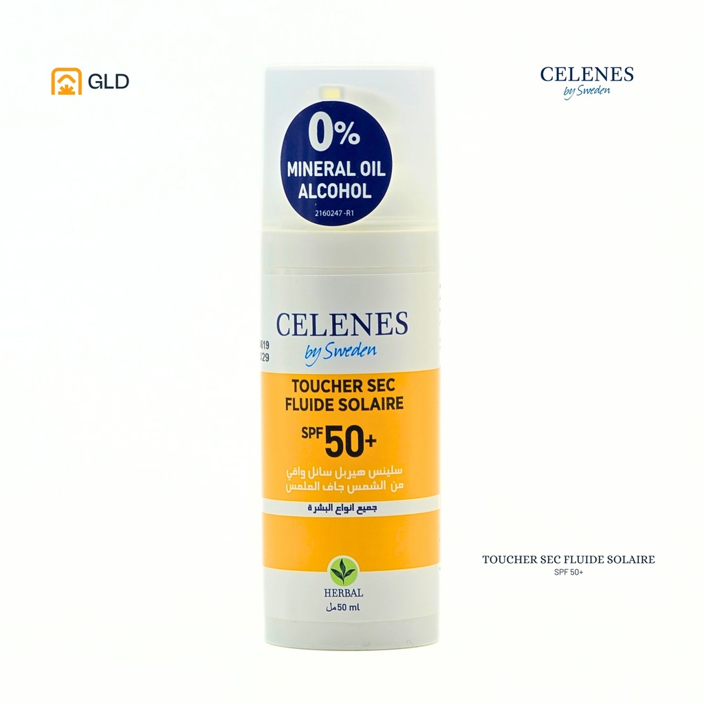 Creme Solaire Toucher Sec SPF 50+ Celenes Herbal Tous Types De Peau 50 Ml 