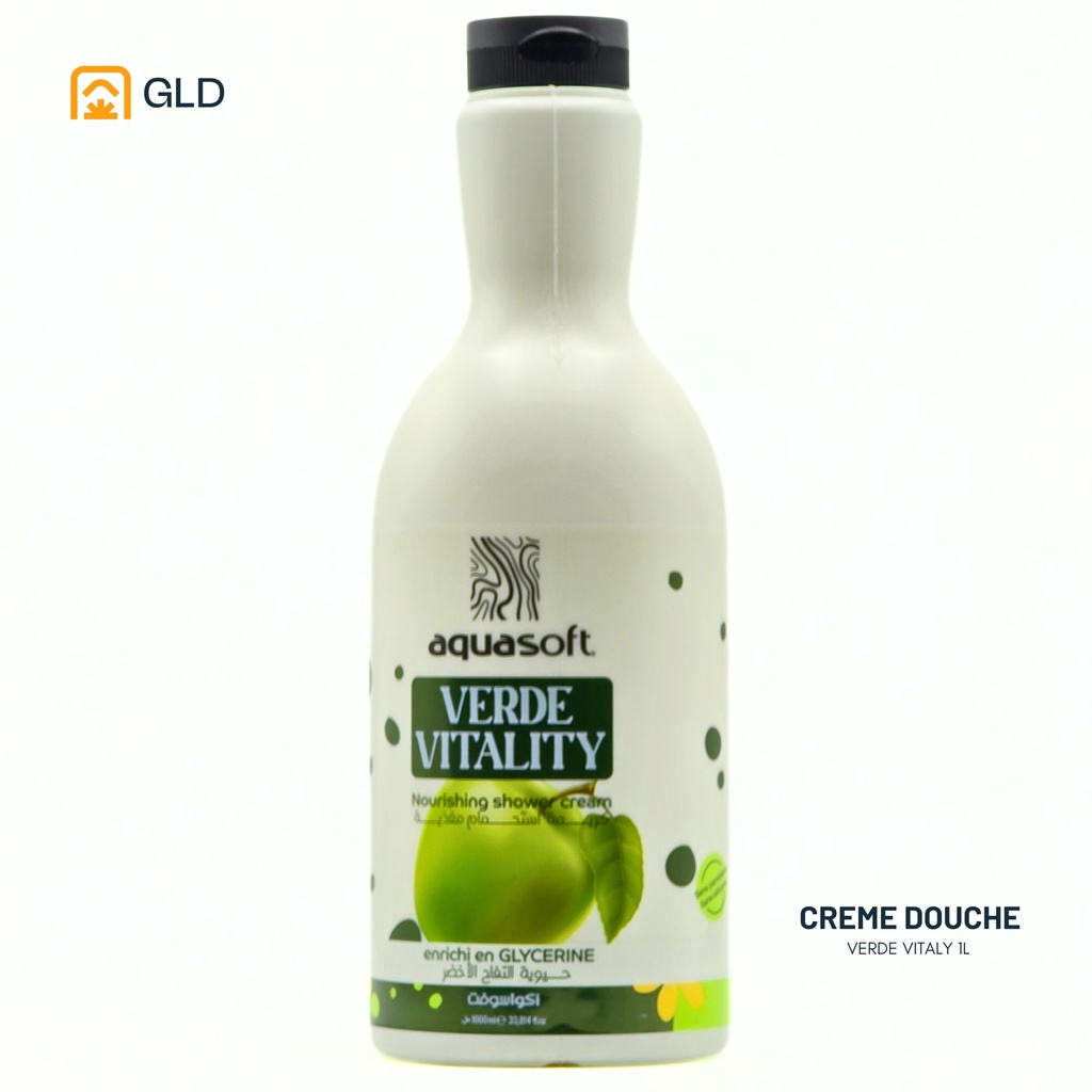 Creme Douche Aquasoft Verde Vitality 1000 Ml