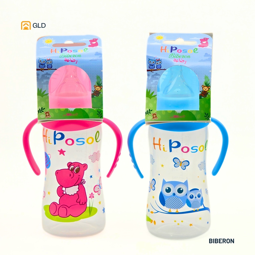 Biberon Hiposol 360 ml Tetine Silicone Large Avec Bras 