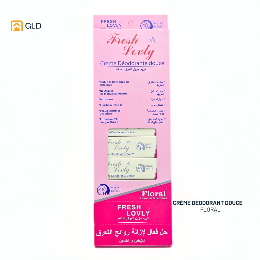 Creme Deodorante Douce Fresh Lovly Floral Rose x 10 Boites