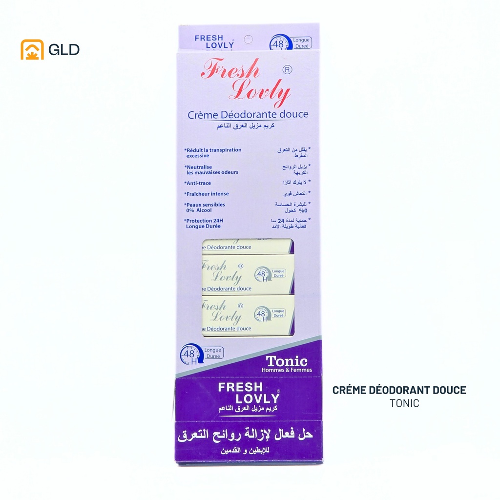 Creme Deodorante Douce Fresh Lovly Tonic Move x 10 Boites 
