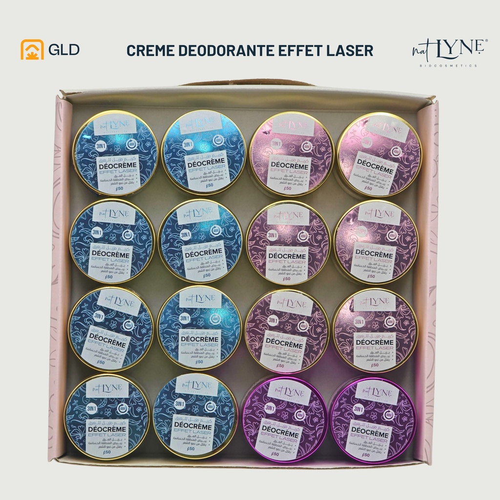 Box Natlyne 16pcs Creme Deo Effet Laser 