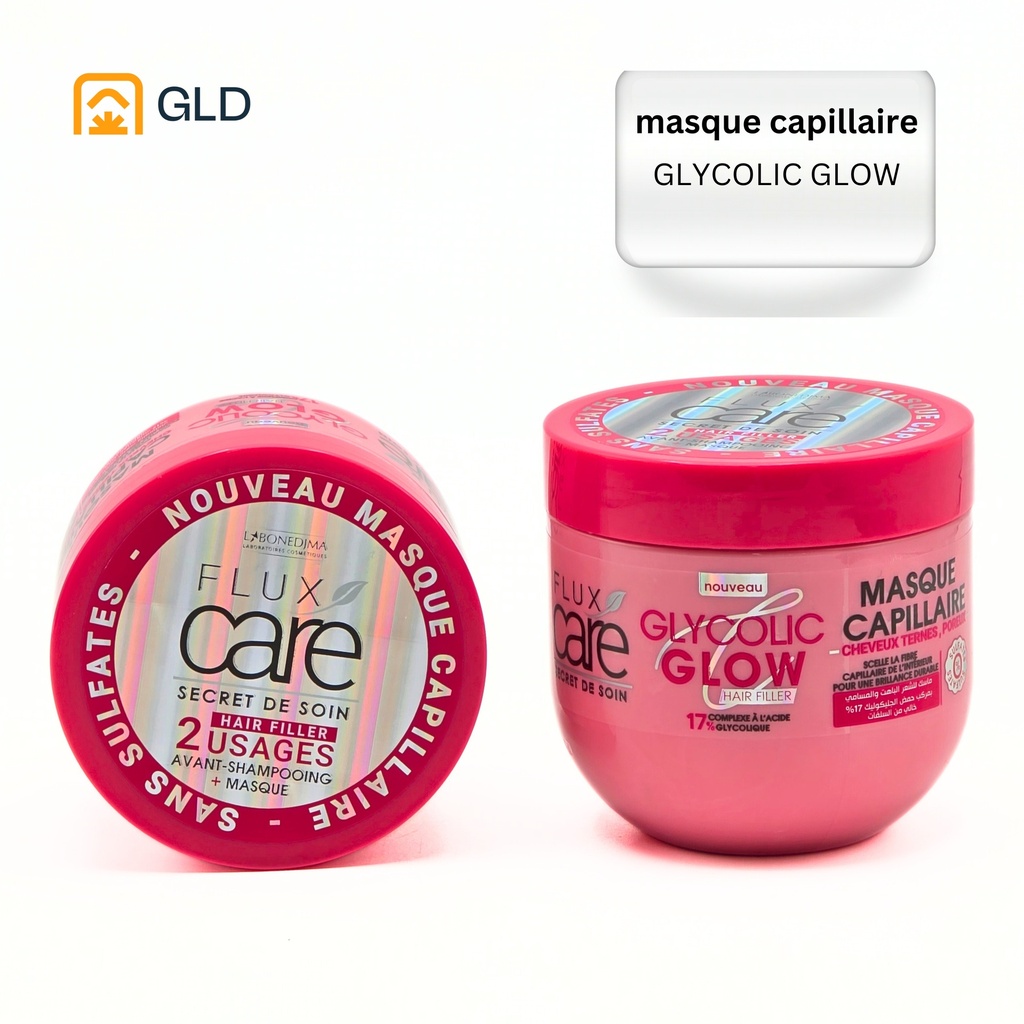 Masque Capillaire Flux Care Pot 370 ML Glycolic Glow