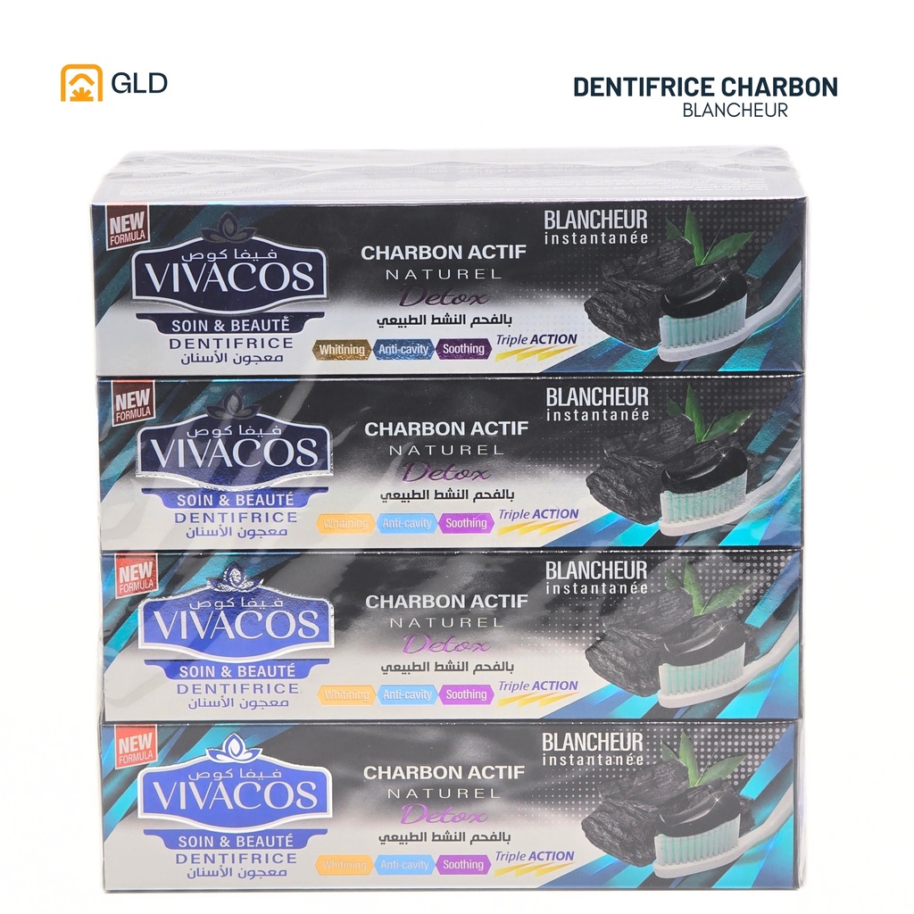 Dentifrice Vivacos Miswak Charbon 100 g 