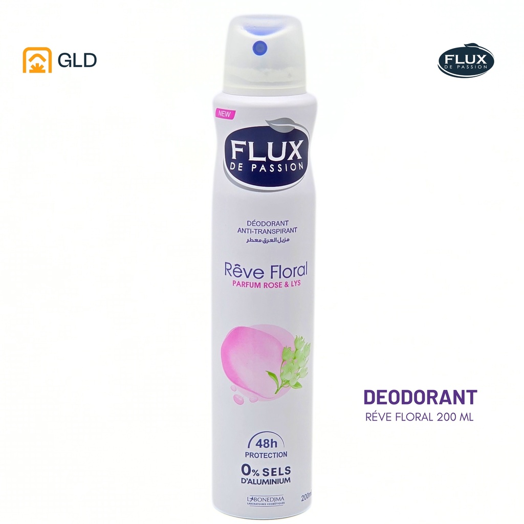 Deodorant Flux Femme 200 ml Réve Floral (Rose et Lys ) 