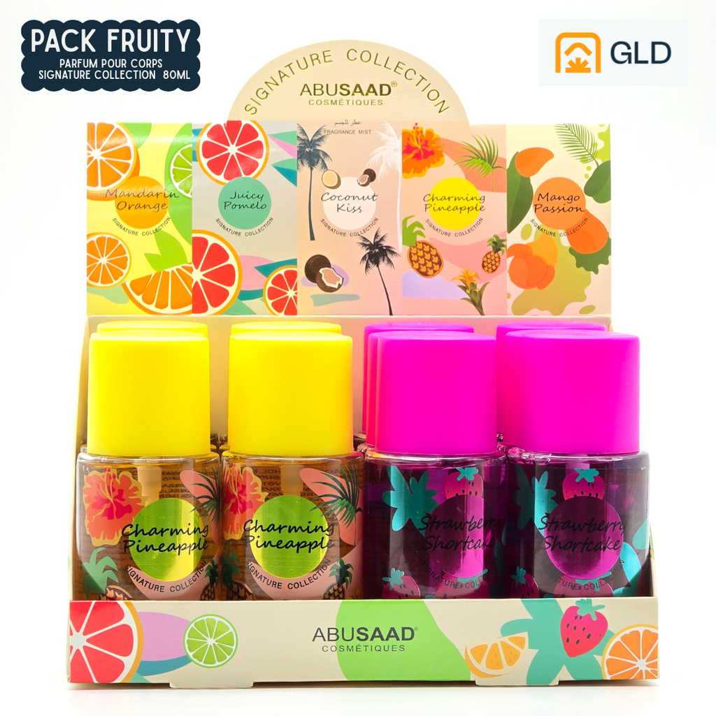 Parfum Pour Corps 80 Ml Signature Collection Pack Fruity (Présentoir 12 pièces) 