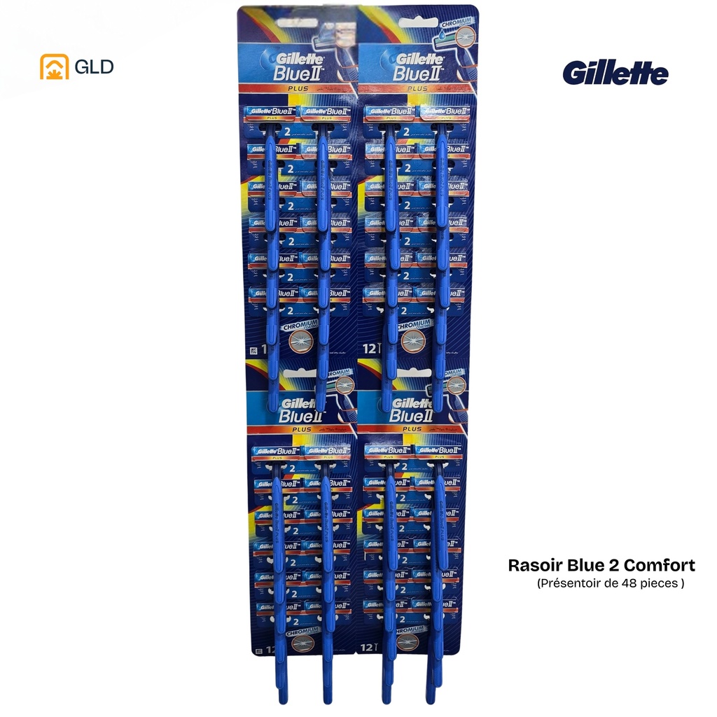 Rasoir Gillette Blue II Plus HRDC (Présentoir de 48 pièces)
