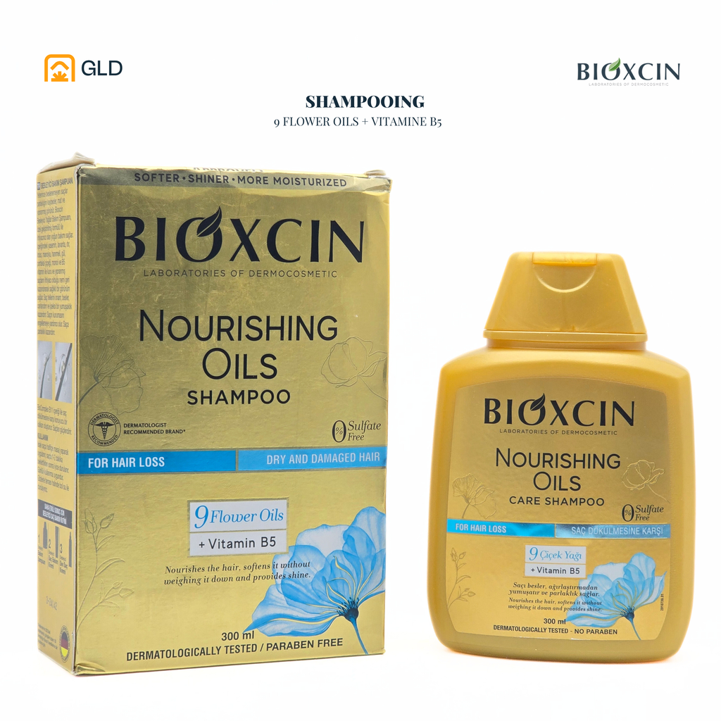 Shampooing Bioxcin Aux Huiles Nourissantes + Vitamine B5 300 Ml 