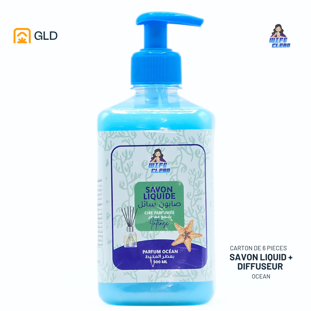 Savon Liquide Avec Diffuseur Wife Clean Ocean 500 Ml 