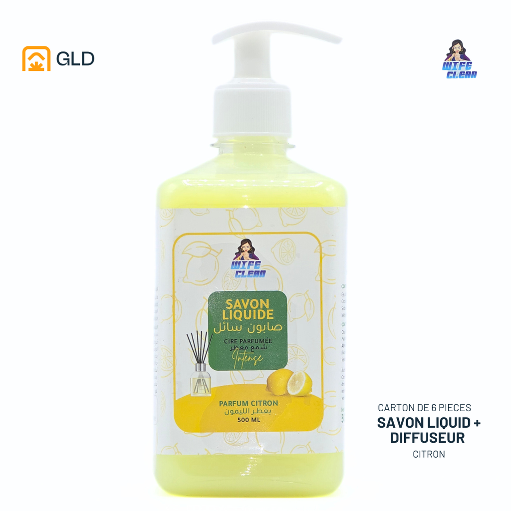 Savon Liquide Avec Diffuseur Wife Clean Citron 500 Ml 